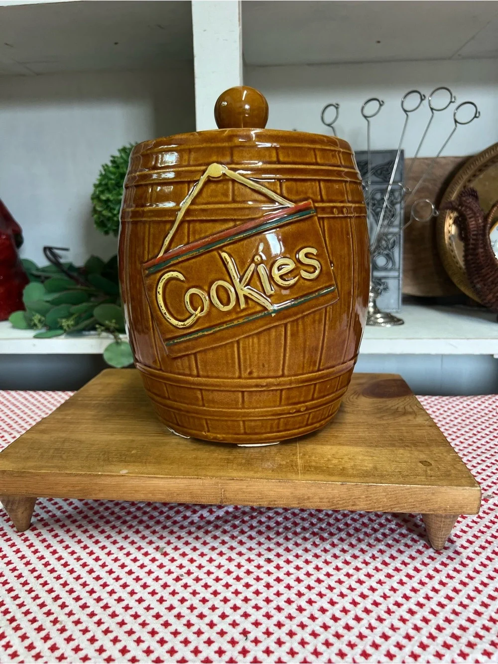 Vintage USA cookie jar brown grandma core